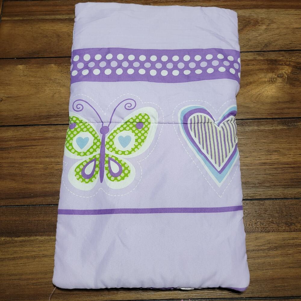Purple Sleeping Bag w/ Butterflies for an 18-Inch Doll - 12" X 20"